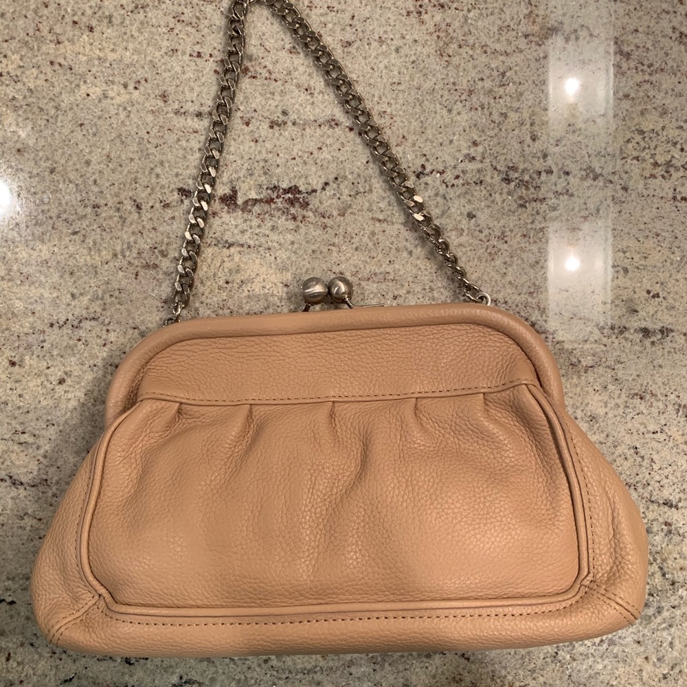 Charles David leather purse with silver hardware